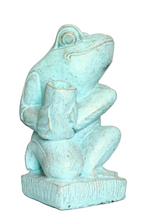 OUTDOOR DECOR / TABLETOP DECOR: Gorgeous hand carved Stone frog from Indonesia.