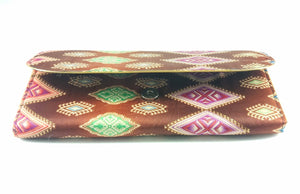 Fashion Accessory - Handbag. Lovely and Elegant Handmade Faux Silk  Clutch Bag.