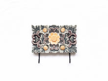 Wall Accent.
Wooden handcrafted floral design key holder - hanger.