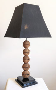 Home Decor: Lighting fixture.
Beautiful Table lamp with handcrafted coconut shells art. 