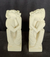 Home Decor. Tabletop Accents. Handcrafted Sandstone Couple Statuettes, Praying.