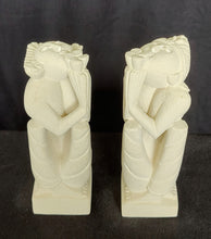 Tabletop Decor. Handcrafted Sandstone Sculptures of a Dreaming Couple.