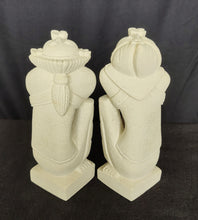 Home Decor. Tabletop Accents. Handcrafted Sandstone Couple Statuettes, Praying.