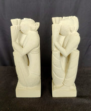 Home Decor. Tabletop Accents. Handcrafted Sandstone Couple Statuettes, Praying.