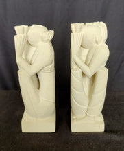 Home Decor. Tabletop Accents. Handcrafted Sandstone Couple Statuettes, Praying.