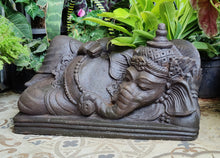 Home Decor Idol. Resting Lord Ganesha Stone Figurine.