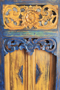 Home Decor: Large Wall Hanging.
Beautiful Balinese Floral Carved Wooden Window. 