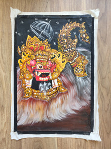 Home Decor: Wall Hanging Art.
Colourful and Detailed Dancing Barong painting on canvas.