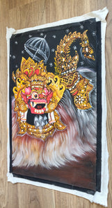 Home Decor: Wall Hanging Art.
Colourful and Detailed Dancing Barong painting on canvas.