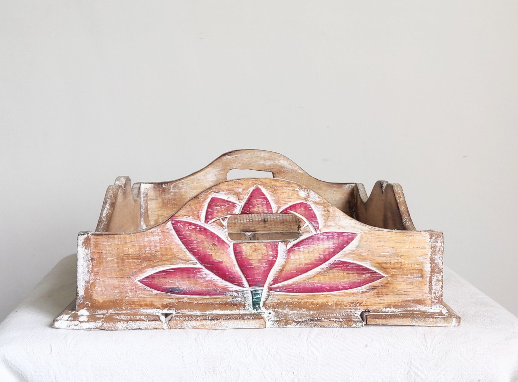 Serving Tray / Table Decor Showpiece: Hand carved serving tray painted –  TAMARA HOME DECOR