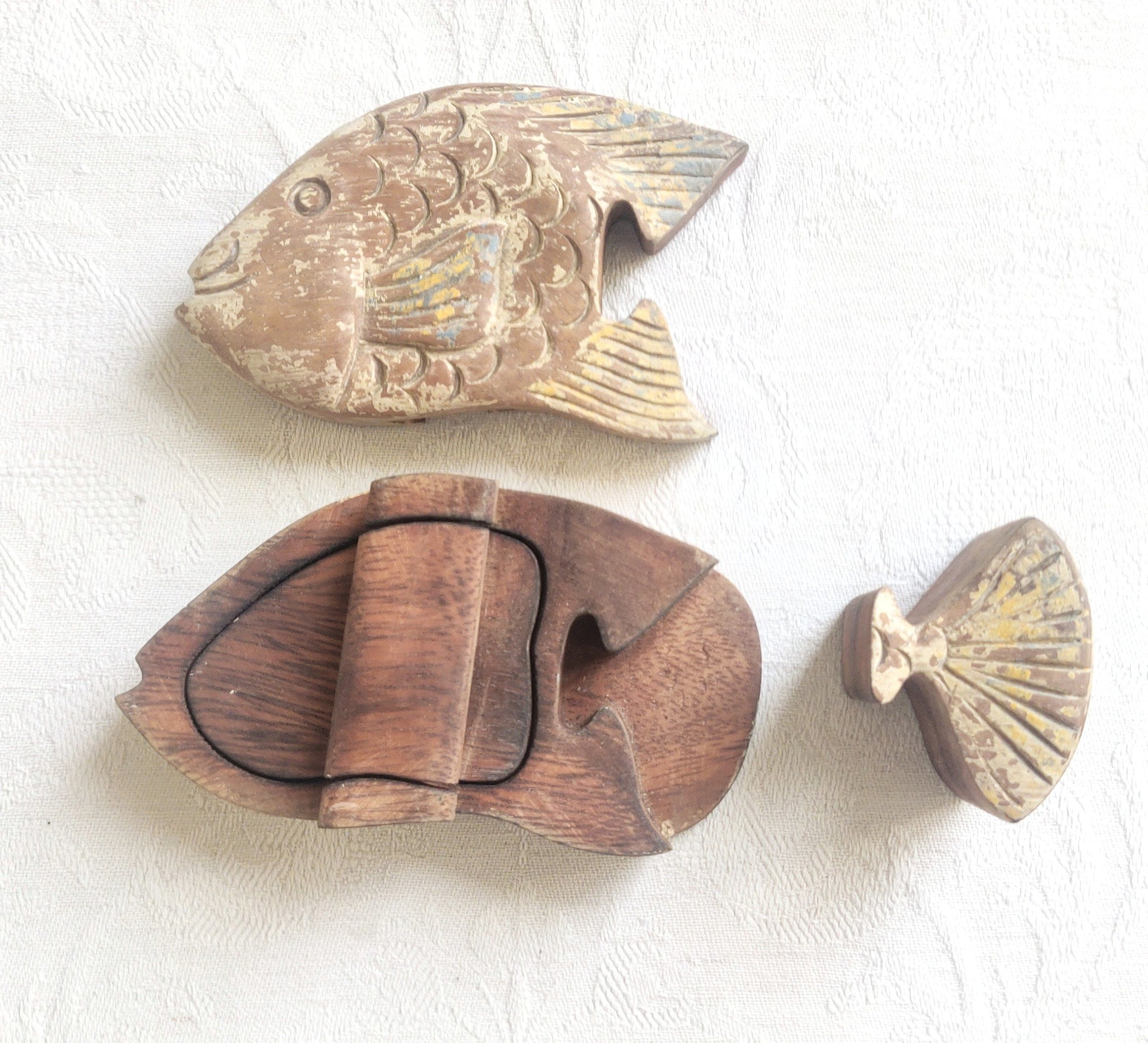 Home Decor. Table Decor-Storage Accessory. Hand Carved Wooden Fish, Tr –  TAMARA HOME DECOR