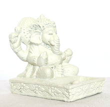 Home Decor Idol. Stone statue of four handed Lord Ganesha, incense stick holder.