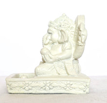 Home Decor Idol. Stone statue of four handed Lord Ganesha, incense stick holder.