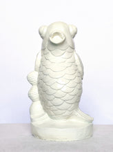 OUTDOOR / INDOOR DECOR: Handmade Stone Sculpture of a fish.