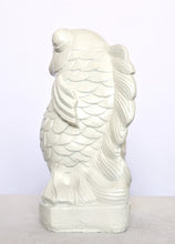OUTDOOR / INDOOR DECOR: Handmade Stone Sculpture of a fish.