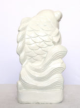 OUTDOOR / INDOOR DECOR: Handmade Stone Sculpture of a fish.