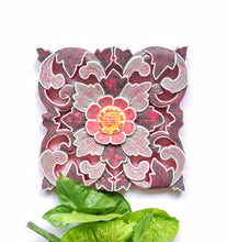 Home Decor. Wall Sculpture. Hand Crafted Floral Wooden Wall Relief Panel, "Blooming Flowers".