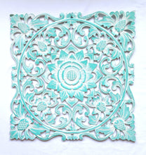 Home Decor. Wall Art. Handcrafted Lotus Flower Relief Panel, "Lotus Altar"