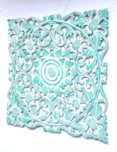 Home Decor. Wall Art. Handcrafted Lotus Flower Relief Panel, "Lotus Altar"