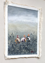 Wall Art. Textured Landscape Painting, Rice Harvest Painting for Prosperity.