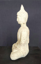 TABLE - OUTDOOR DECOR: Beautiful Stone Meditating Buddha, sitting in Lotus Pose.