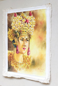 Home Decor: Wall Hangings. Artistic and colourful painting of a Palace dancer with beautiful head gear. Unframed.