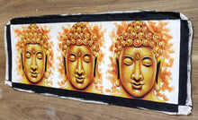 Home Decor: Wall Hangings. Hand Painted Lord Buddha Serene face motifs - Wonder, Silence, Gratitude. Size 98 by 37 cm. Unframed