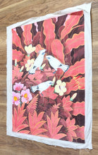 Home Decor: Wall Hangings. Large Colourful Painting of Starling Birds in the jungle. Pengosekan style. 91 cm by 68 cm.