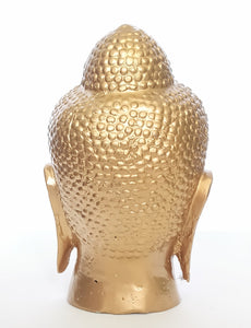Home Decor. Tabletop Idol.
Far Eastern Bronze Head Statuette of Lord Buddha.