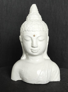 Home Decor Table - Outdoor idol. Cute Buddha Bust Carved in Stone 