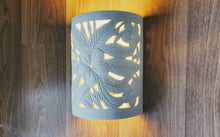 LIGHTING:  Wall light fixture in Frangipani flower with leaves design. Imported.