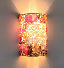 Lighting fixture. Beautiful Handmade Floral Design, Natural Seashells, Table / Wall lamp.