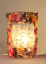 Lighting fixture. Beautiful Handmade Floral Design, Natural Seashells, Table / Wall lamp.