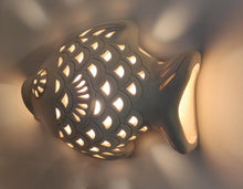 LIGHTING FIXTURE: 'Enchanted Fish' - Fish Sculpture Wall Lamp. Imported.