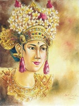 Home Decor: Wall Hangings. Artistic and colourful painting of a Palace dancer with beautiful head gear. Unframed.