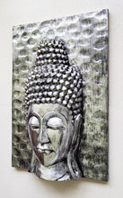 Home Decor. Wall Hanging Sculpture. Lovely Large Hand Carved and Painted Buddha Mask Mounted on a Frame.