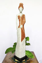 Home Decor Figurine. Modern Wooden Handcrafted Lady Statuette.