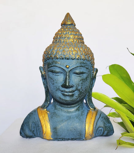 Home Decor Table - Outdoor idol. Lord Buddha Bust Carved in Stone. 