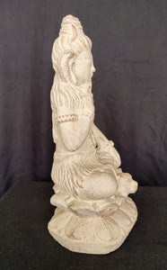Home Decor: Table - Garden Statue. Solid Meditating Stone Sculpture of Lord Shiva. "Shiva Blessing"