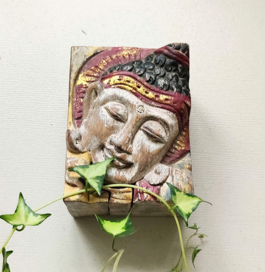 Table Decor - Storage Accessory. Hand-carved Wooden Trinket - Puzzle Box, 