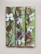 Home Decor: EXQUISITE WALL HANGING DECOR: Beautiful Hand Painted Magnolia Flowers on Wooden panels.